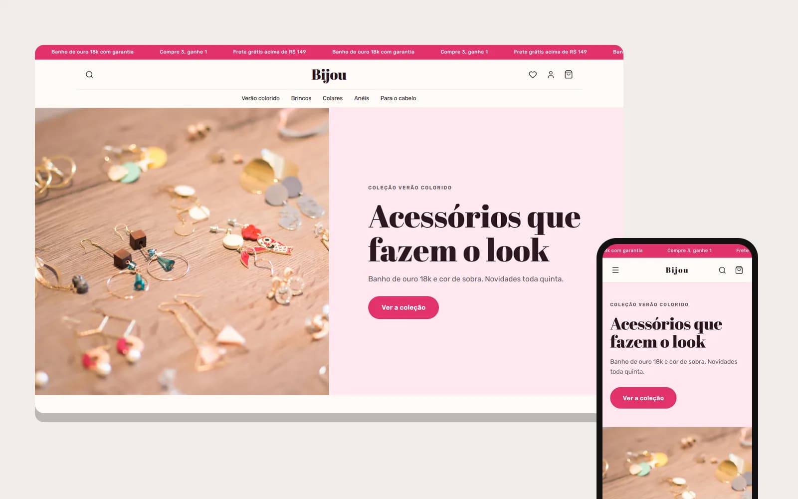 Prévia do template Bijou