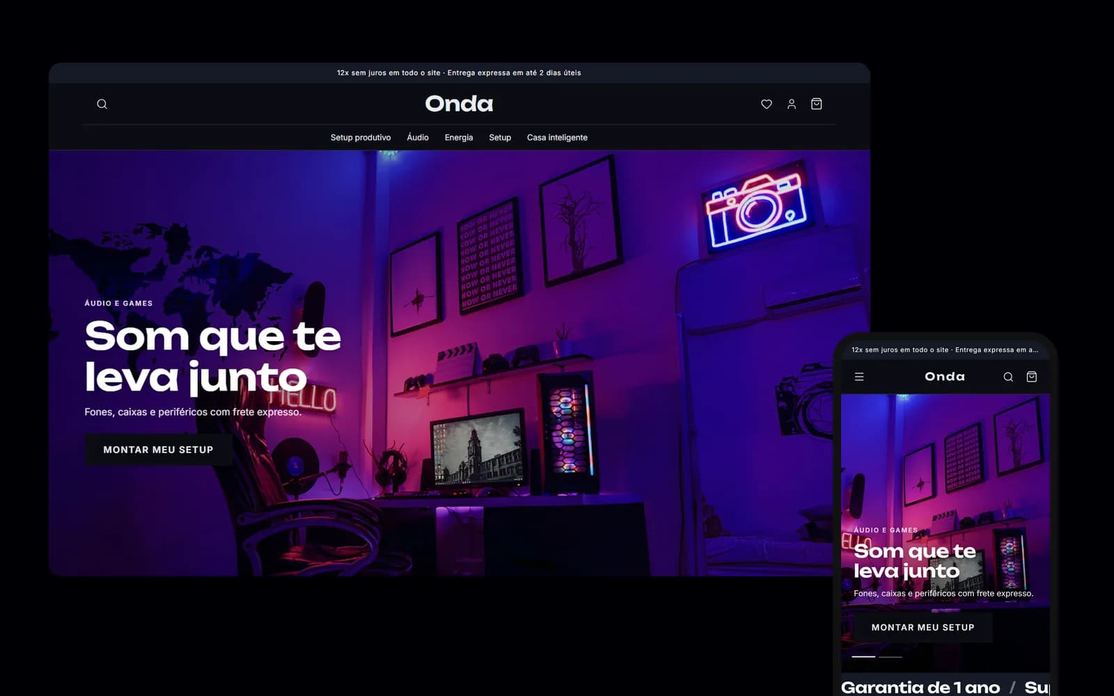Prévia do template Onda